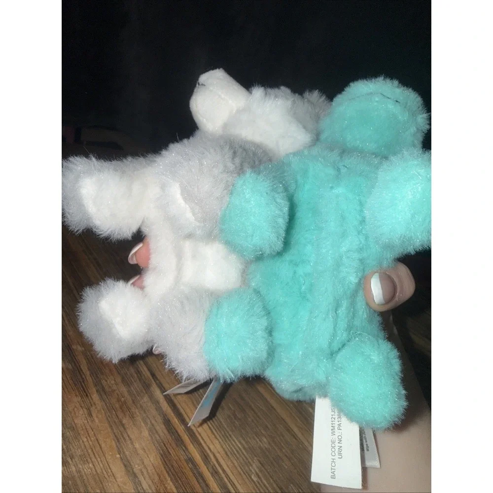 Lot Of 2 Husky Puppy Dog Wolf Plush Mini Pet Animal Kid Connection Walking Sound